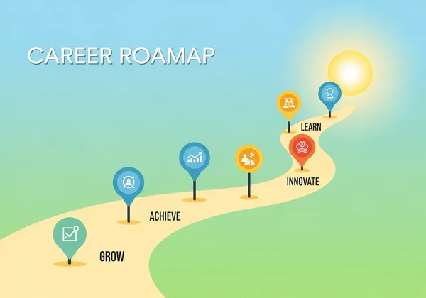 Conceptual image of a clear career roadmap