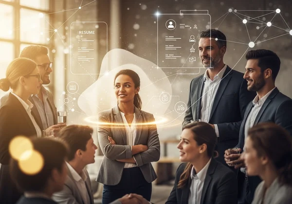 Networking professionale con connessioni e un marchio personale.