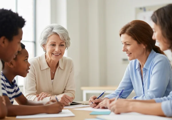 Gruppo di persone diverse che collaborano e si aiutano a vicenda.