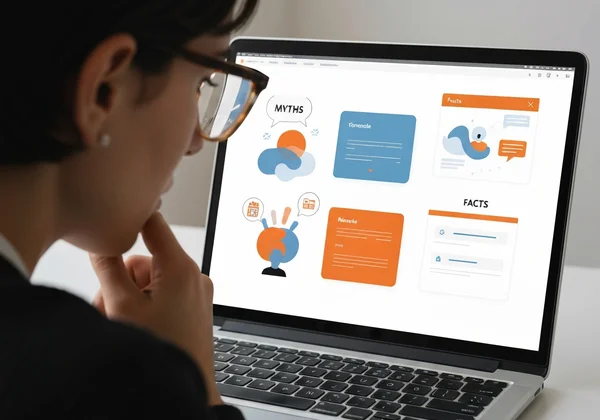 Pessoa avaliando um teste de carreira em uma tela