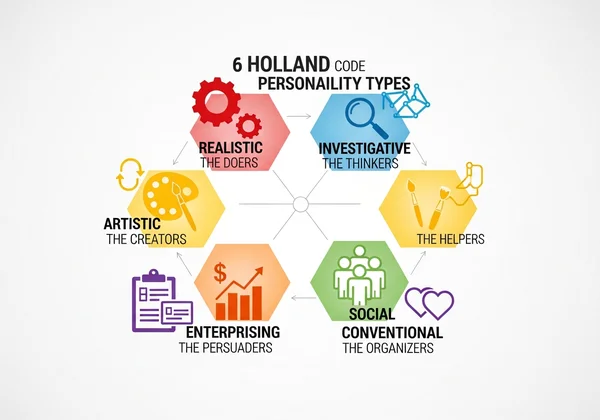 Holland Code RIASEC personality types diagram